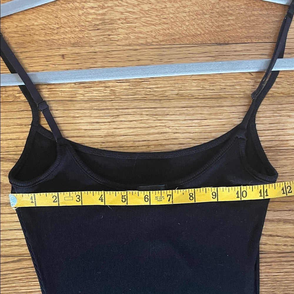 SKIMS Ribbed Black Maxi Slip Dress with Adjustable Thin Straps SzM - Picture 7 of 8